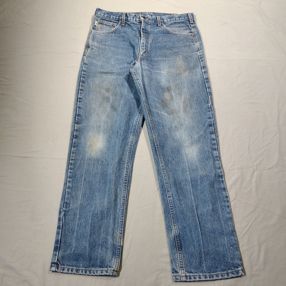 Carhartt FR Jeans Mens 36x32 Blue FRB160 DNM Flame Resistant Relaxed Workwear